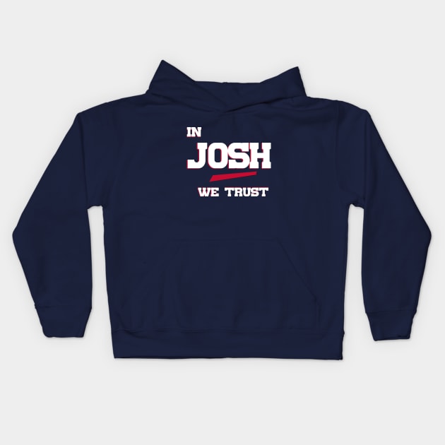 Buffalo Bills Football - Josh Allen QB, Bills, NFL, New York, Orchard Park Kids Hoodie by turfstarfootball